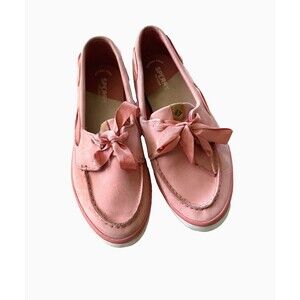 Sperry Women's Peach Suede Boat Shoes Size 10 M